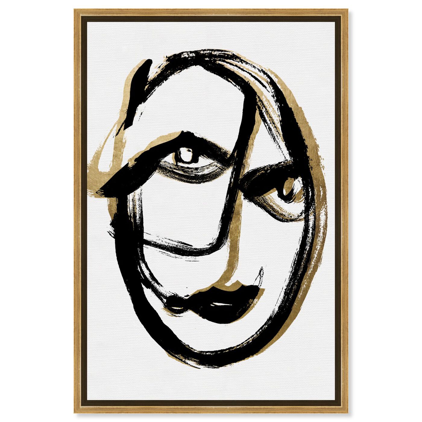 Front view of Abstract Portrait featuring abstract and paint art.