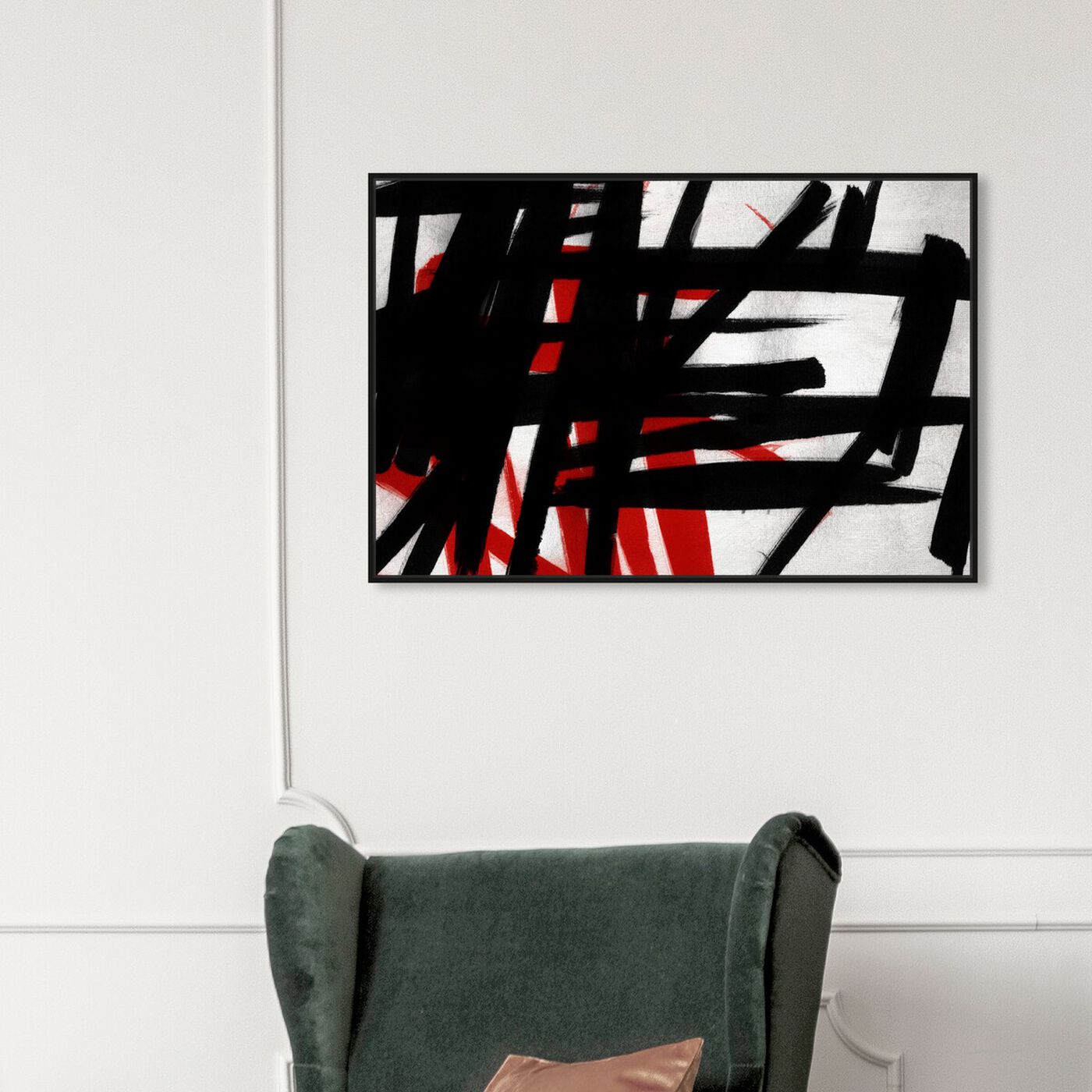 Hanging view of Good Days featuring abstract and shapes art.