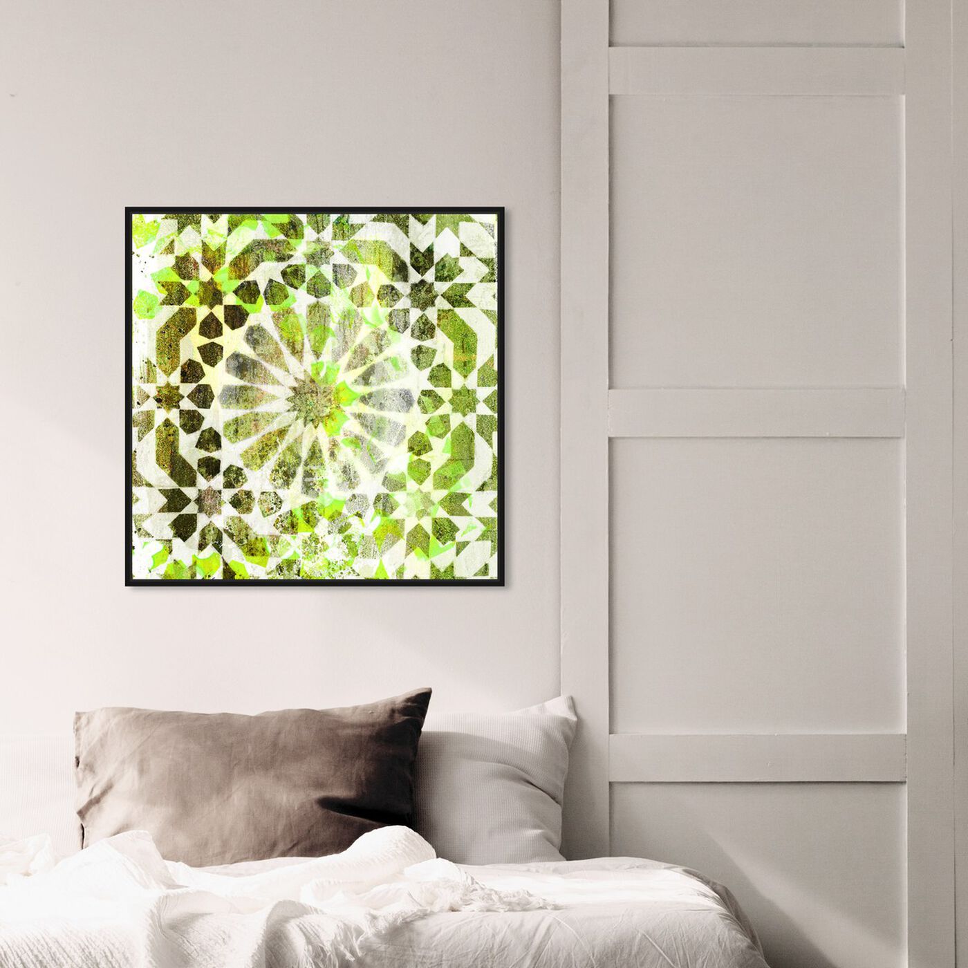 Hanging view of Majid Vert featuring abstract and patterns art.