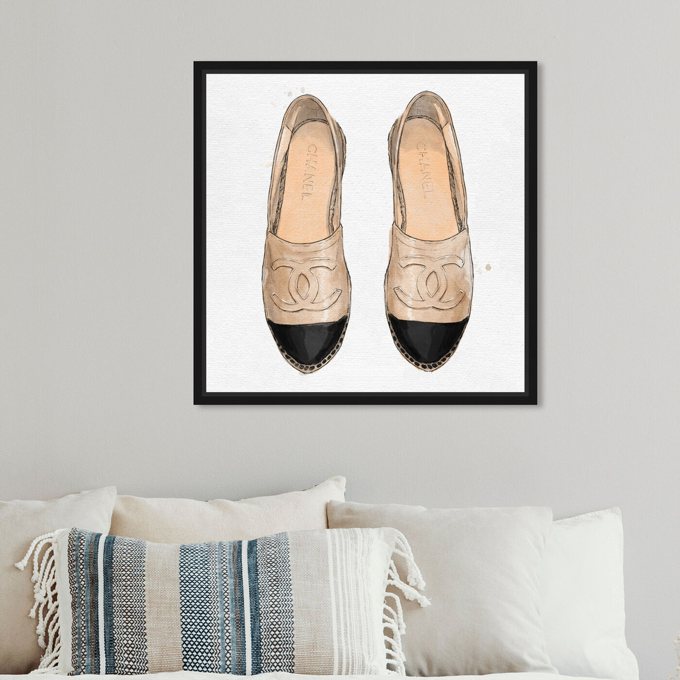 Hanging view of Lady Slippers featuring fashion and glam and shoes art.