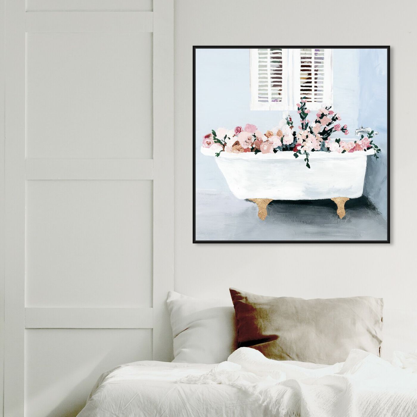 Hanging view of Floral Tub Square featuring floral and botanical and florals art.