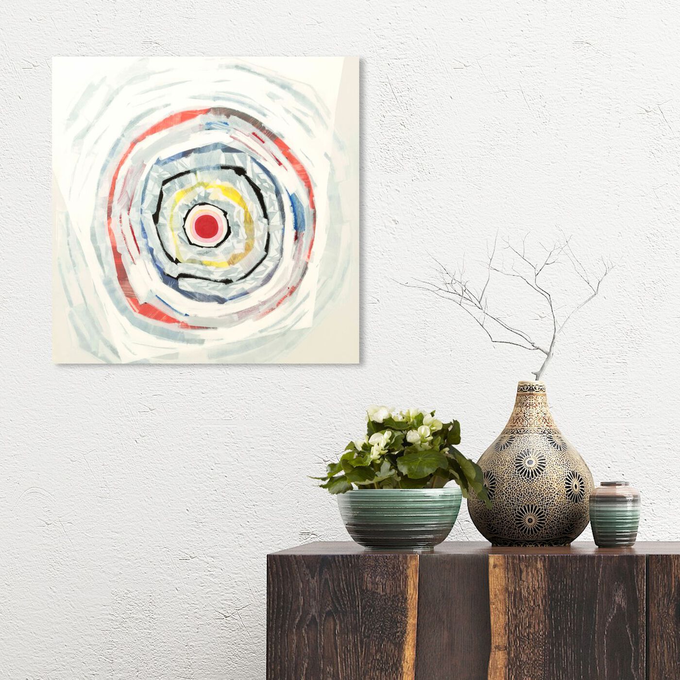 Hanging view of Sai - Pictis Spiralis Blanc 1NM1141 featuring abstract and patterns art.