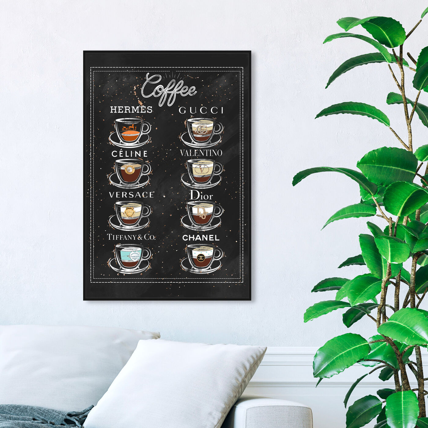 Hanging view of Fashion Coffee Choices featuring fashion and glam and fashion lifestyle art.