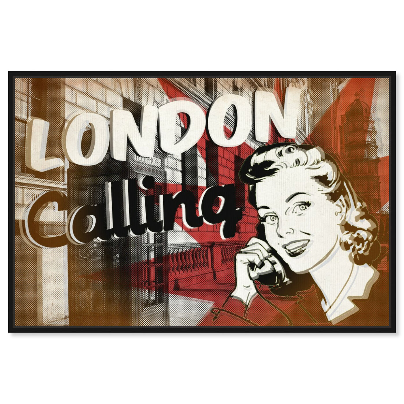 Front view of London Calling featuring advertising and posters art.
