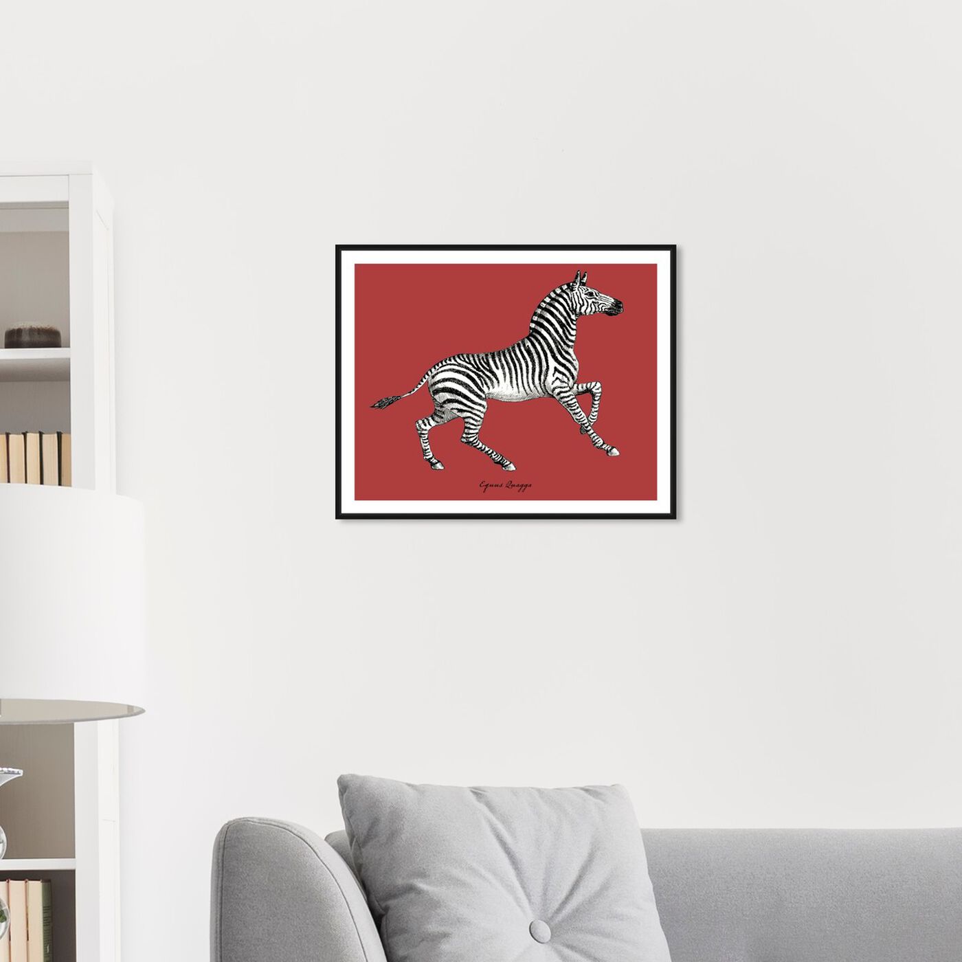 Hanging view of Equus Quagga featuring animals and zoo and wild animals art.