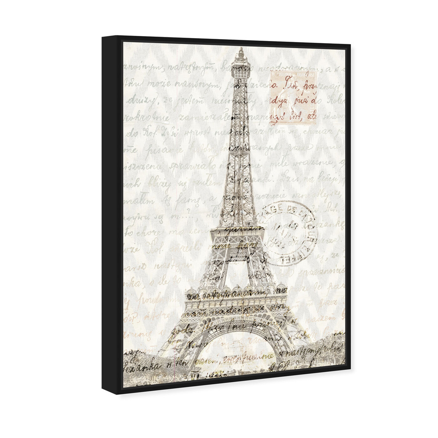 Angled view of Eiffel Thoughts featuring architecture and buildings and european buildings art.