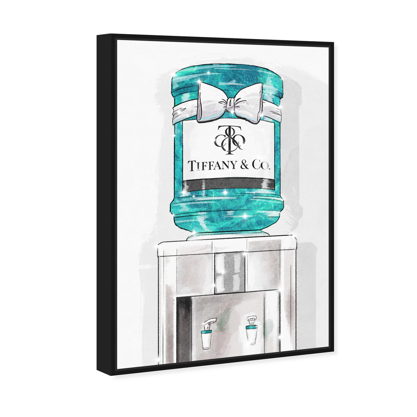 Angled view of Jeweled Watercooler featuring fashion and glam and lifestyle art.