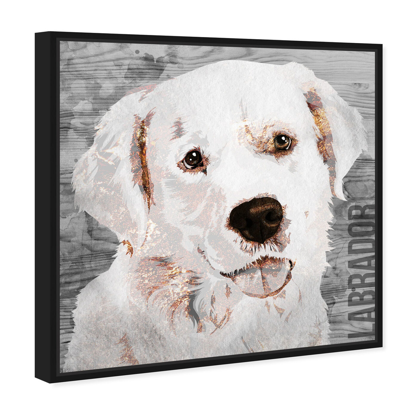 Angled view of Love my Labrador featuring animals and dogs and puppies art.