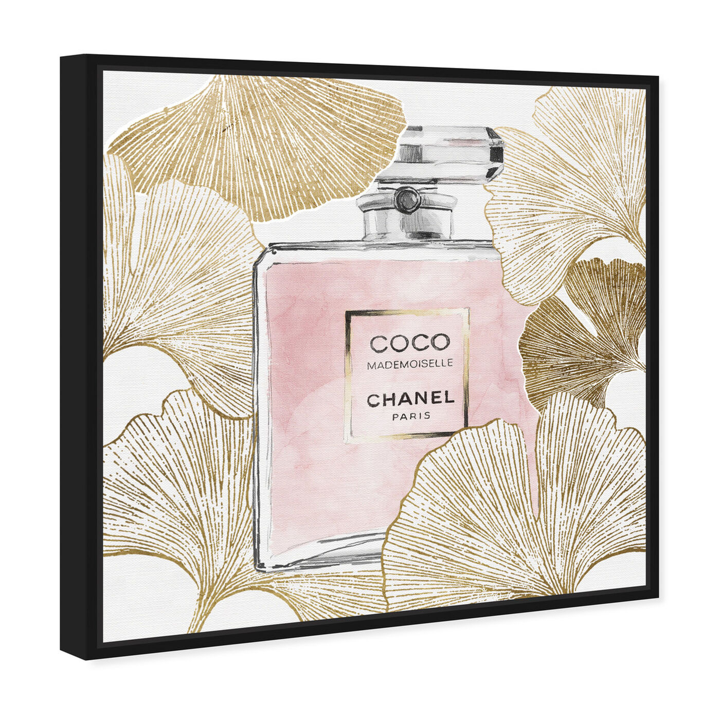 Angled view of Gold Pink Ginkcoco featuring fashion and glam and perfumes art.