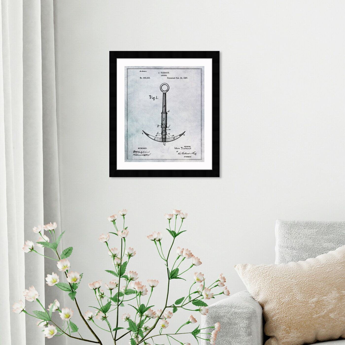 Hanging view of Anchor 1887 I featuring nautical and coastal and nautical watercrafts art.