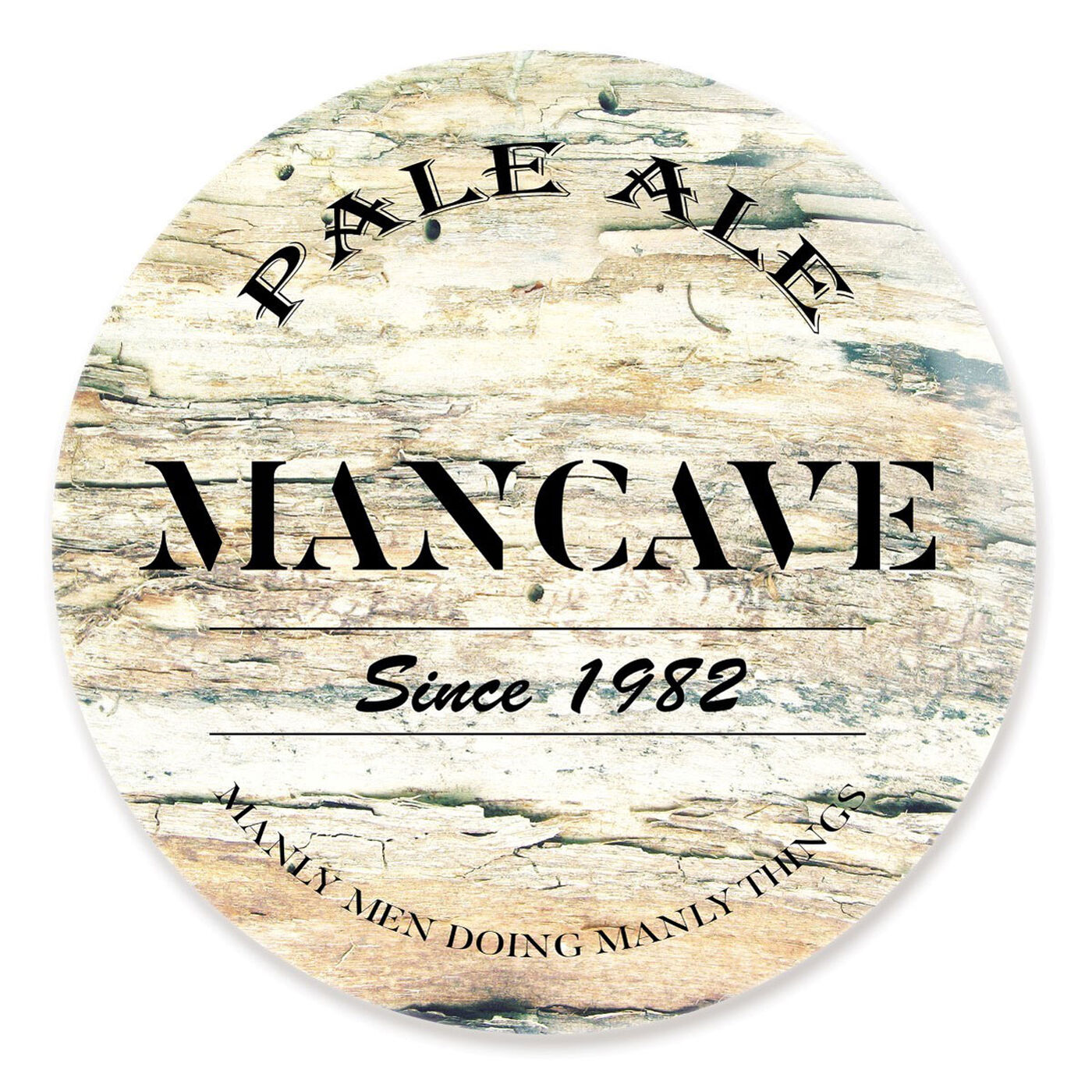 Front view of Pale Ale Round featuring drinks and spirits and beer art.