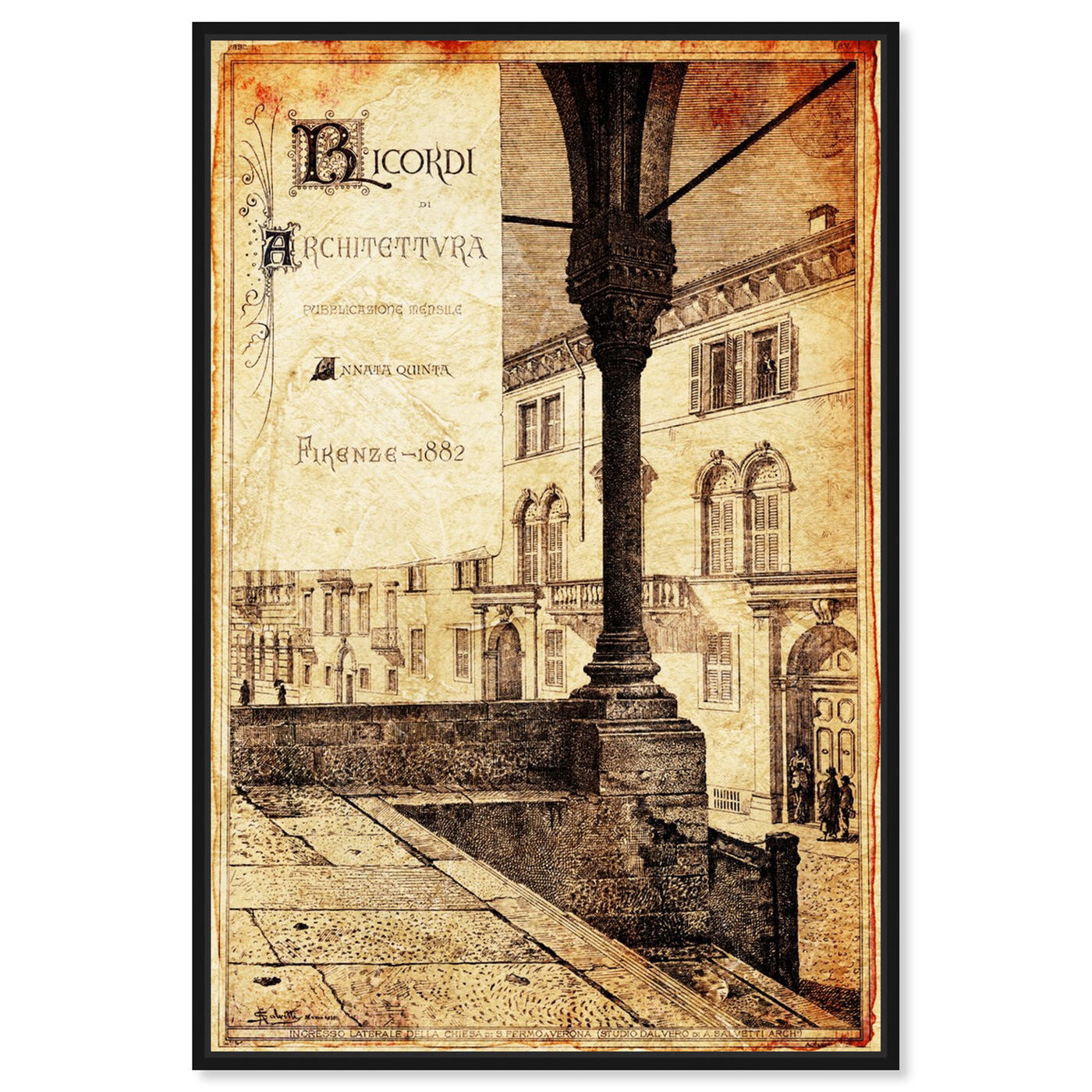 Front view of Firenze 1882 featuring architecture and buildings and european buildings art.