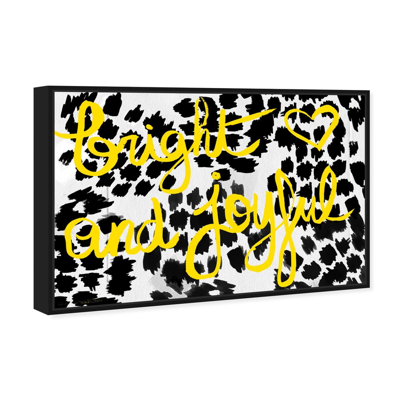 Angled view of Bright and Joyful featuring typography and quotes and inspirational quotes and sayings art.