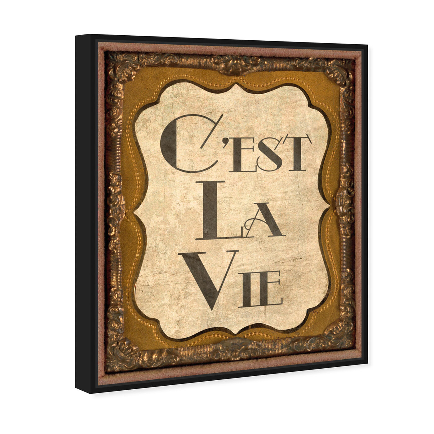 Angled view of C'est La Vie featuring typography and quotes and quotes and sayings art.