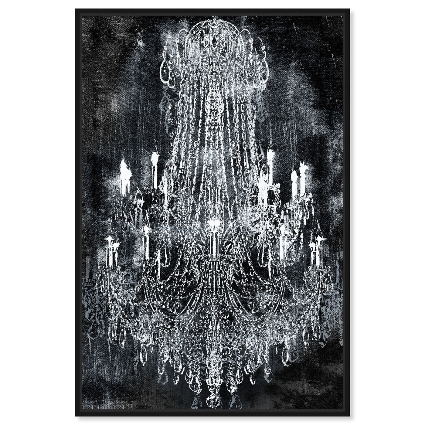 Front view of Crushed Velvet Chandelier featuring fashion and glam and chandeliers art.