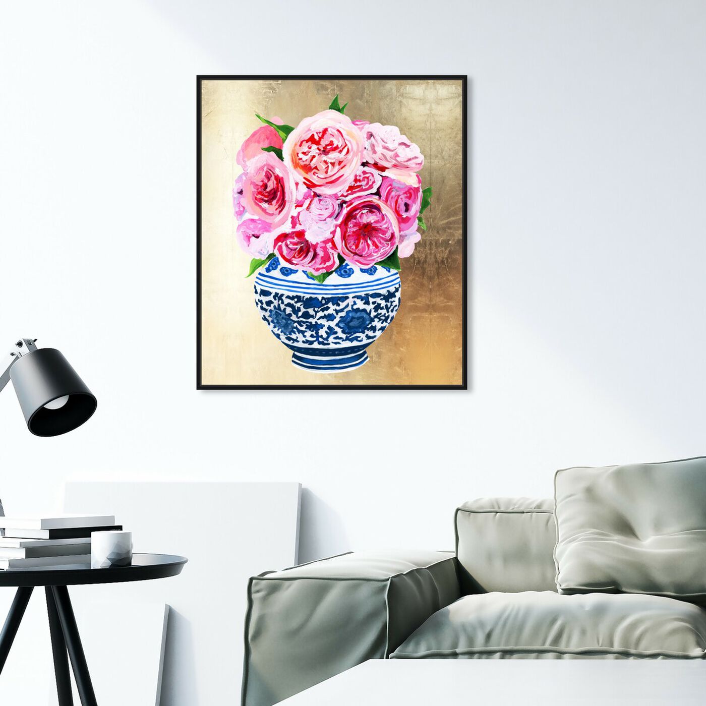 Hanging view of Peonie Vase II featuring world and countries and asian cultures art.