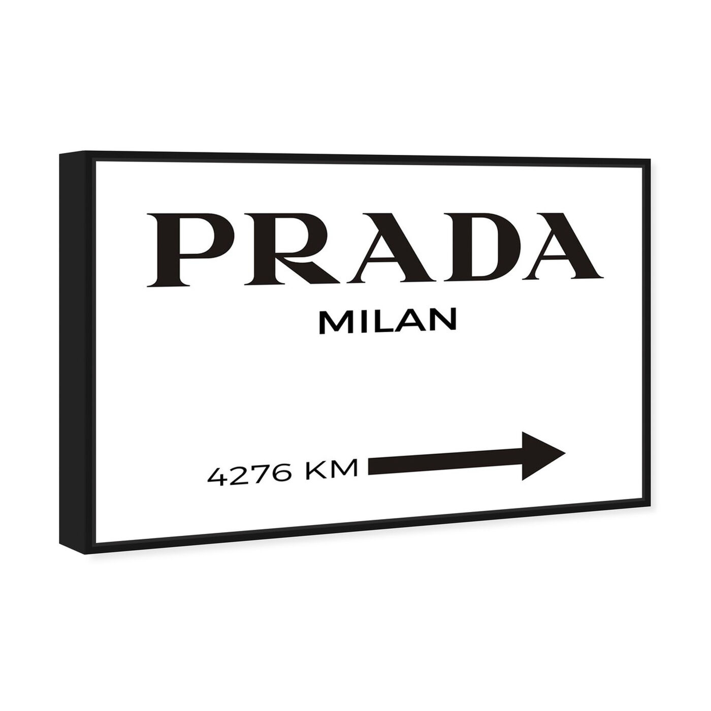 Angled view of Milan Minimalist featuring fashion and glam and road signs art.