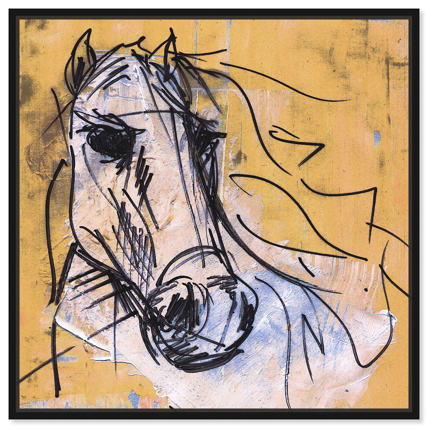 Front view of Horse Study By Carson Kressley featuring animals and farm animals art.