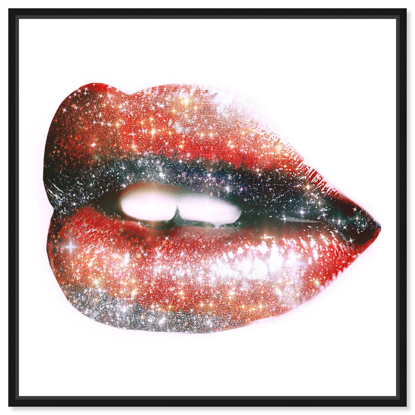 Front view of Lips and Rhinestones II featuring fashion and glam and lips art.