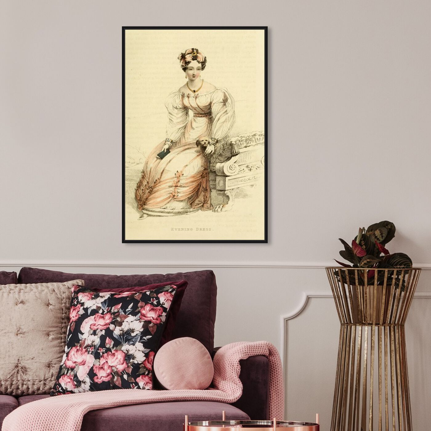 Hanging view of Evening Dress X - The Art Cabinet featuring classic and figurative and realism art.