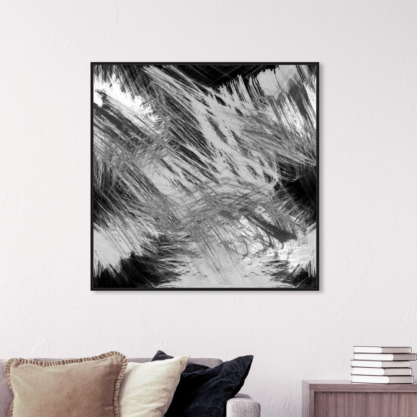 Hanging view of Licorice featuring abstract and paint art.
