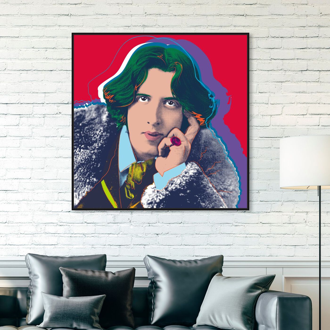 Hanging view of Oscar Wilde featuring people and portraits and celebrities art.