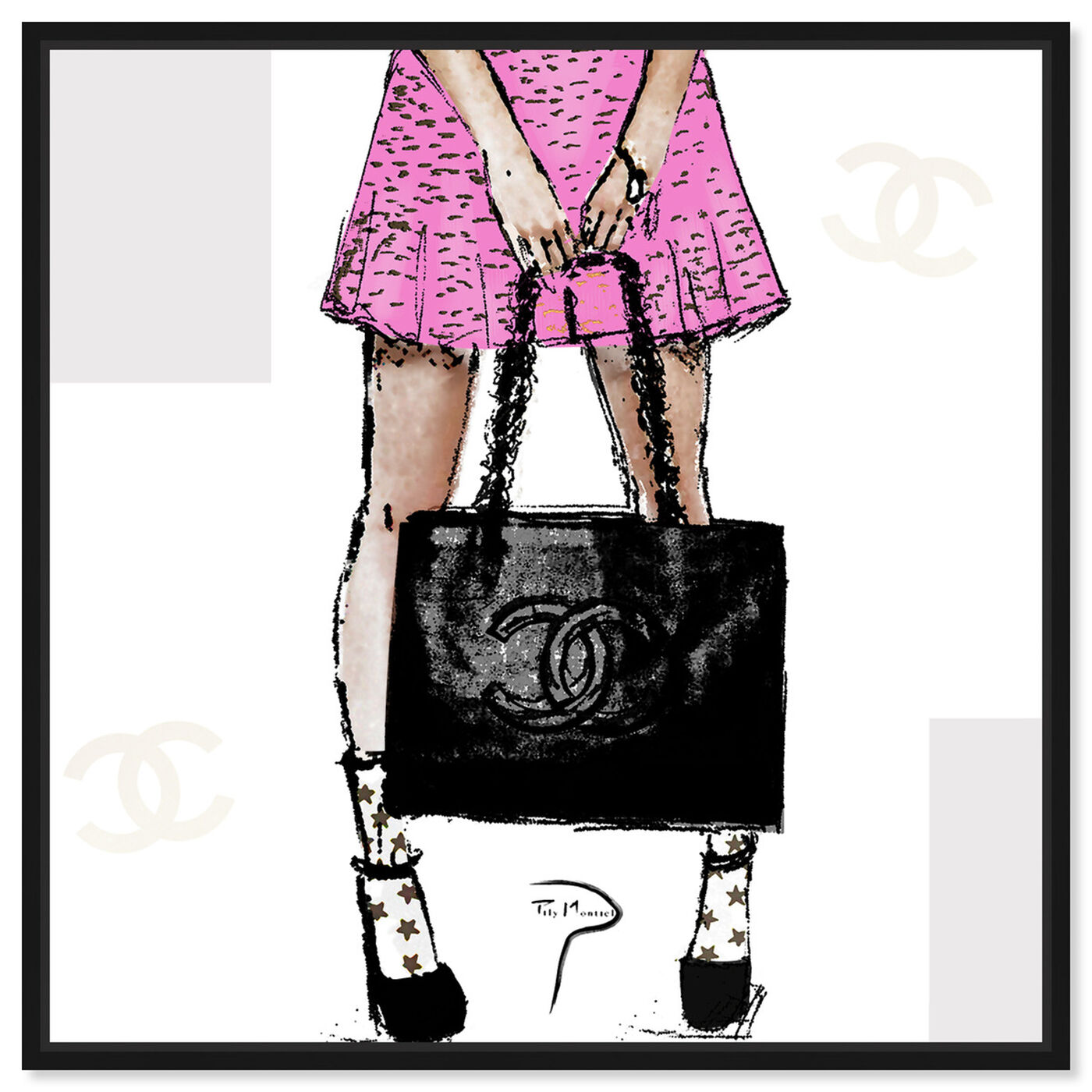 Front view of Pily Montiel - Tweed skirt featuring fashion and glam and outfits art.