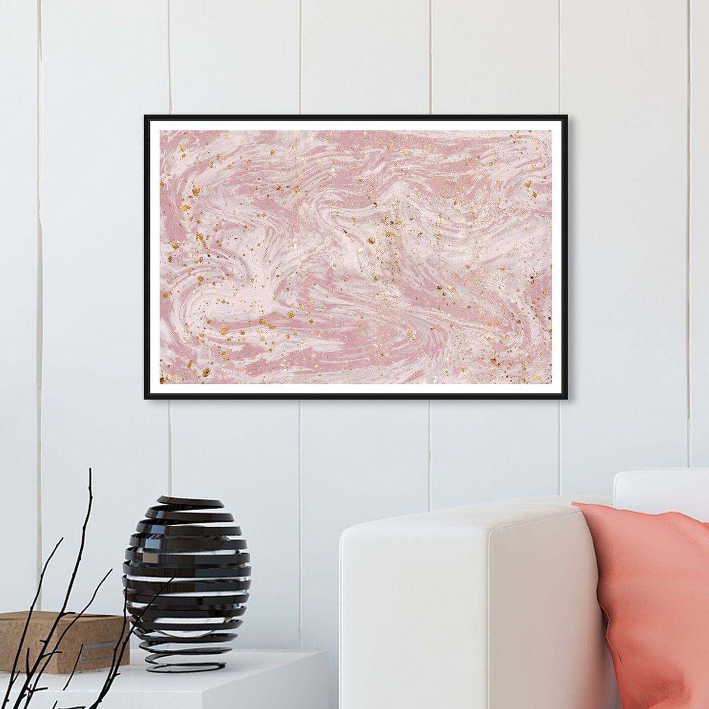 Hanging view of Dream Marble featuring abstract and textures art.