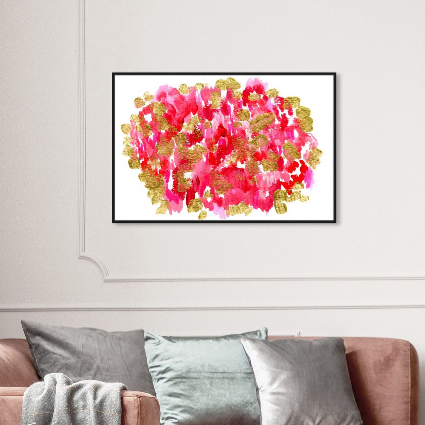 Hanging view of Pomegranate Garden featuring abstract and paint art.