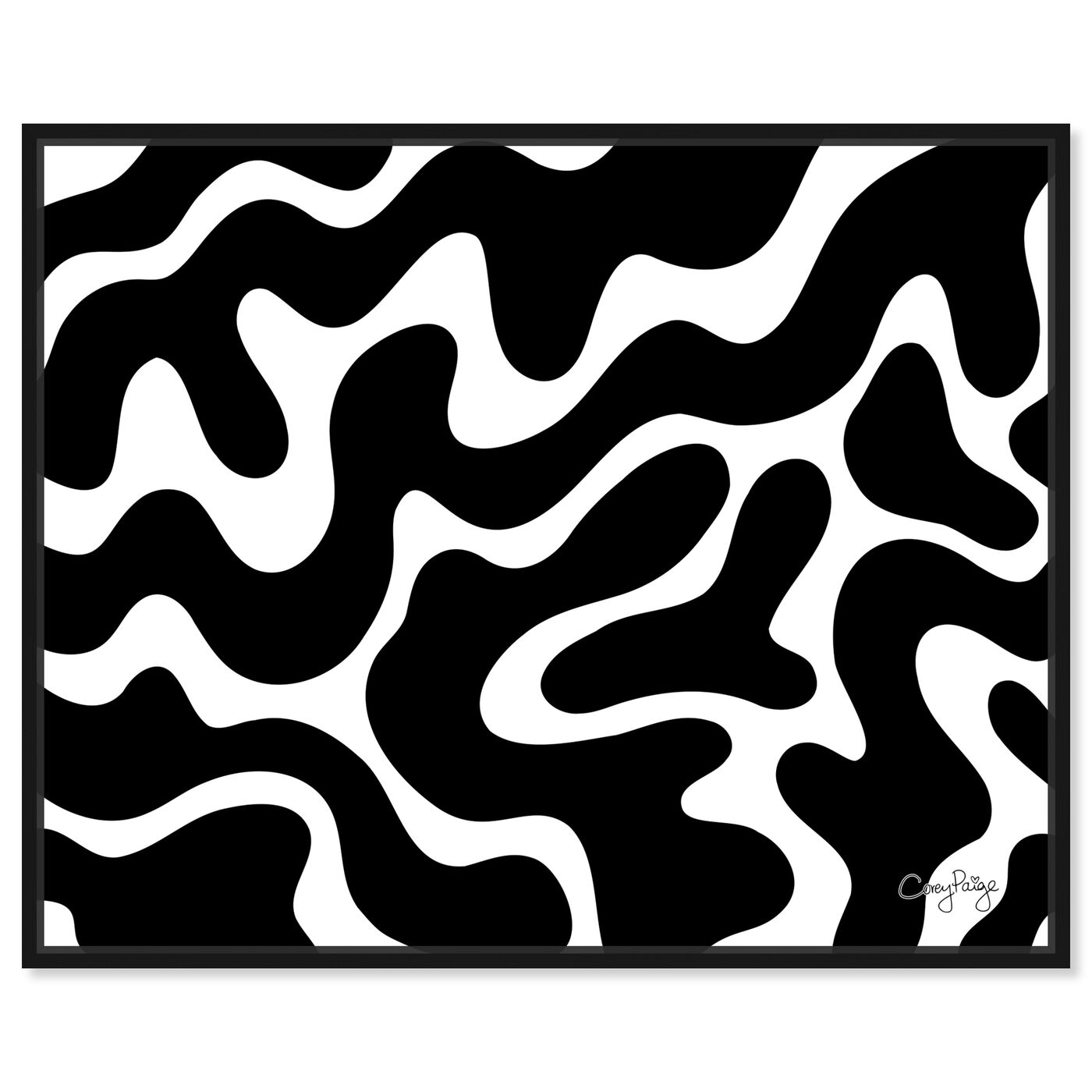Front view of Corey Paige - Black & White Abstract featuring abstract and shapes art.