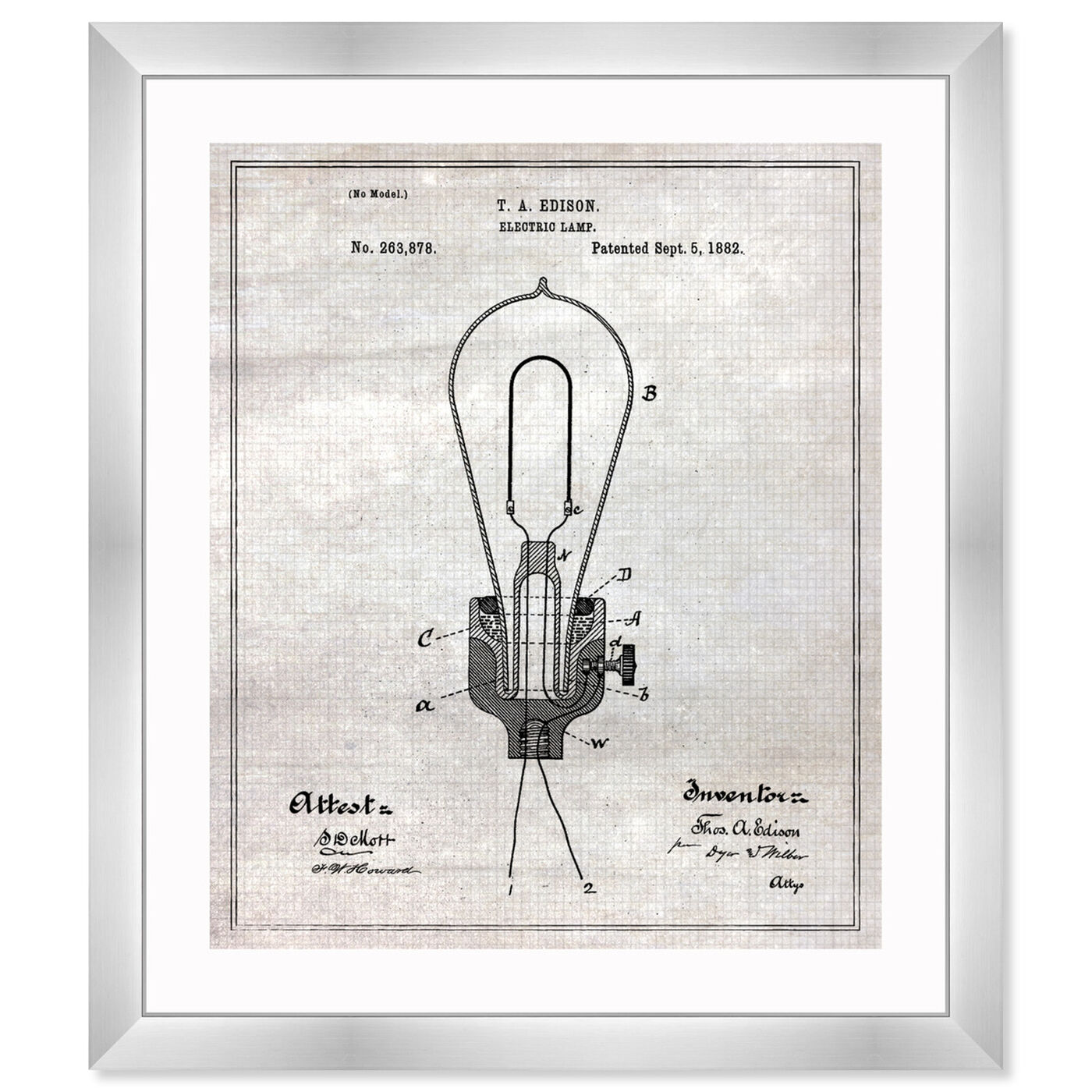 Front view of Edison Electric Lamp 1882 I art.