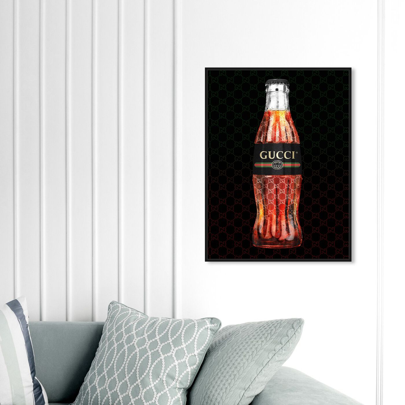 Hanging view of Italian Soda Bottle featuring drinks and spirits and soda art.