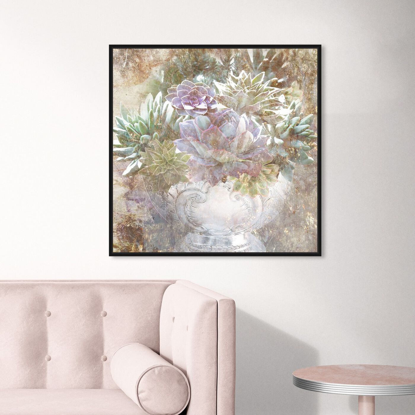 Hanging view of Serving Succulents featuring floral and botanical and botanicals art.