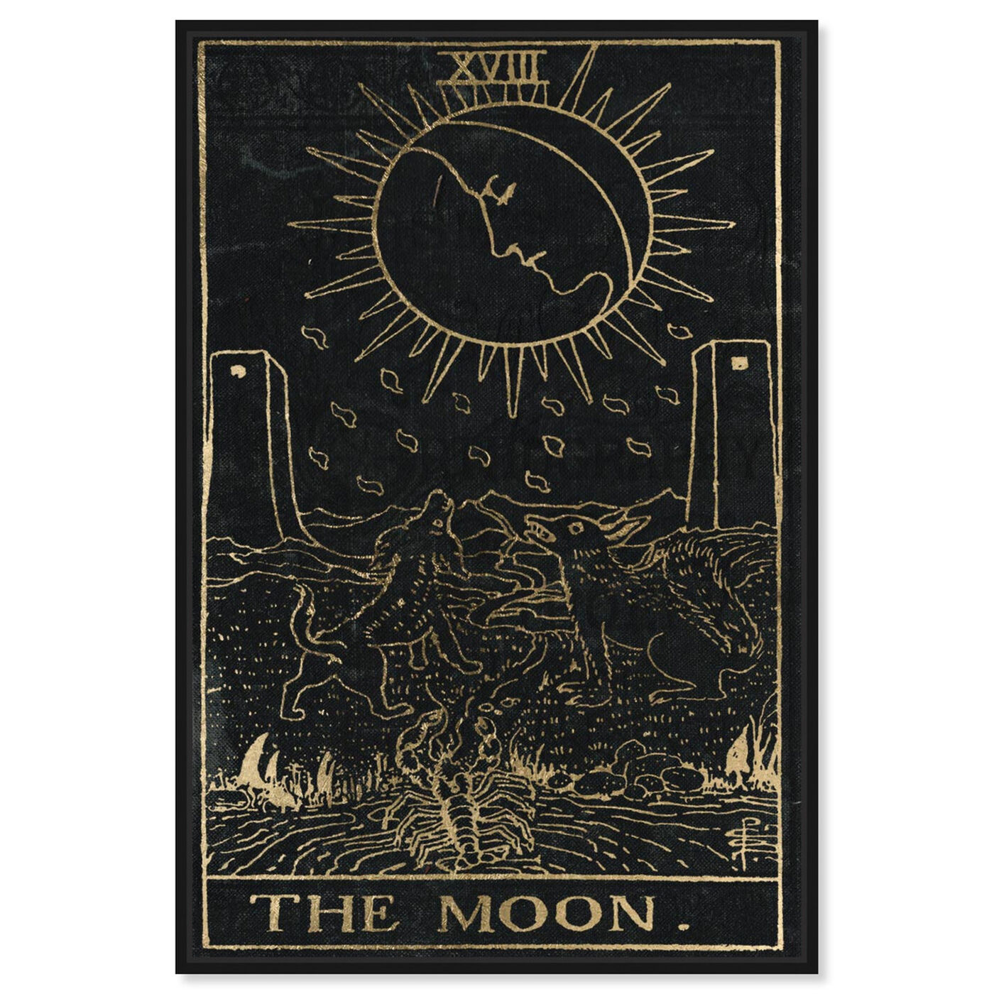 Front view of The Moon Tarot featuring spiritual and religious and astrology art.