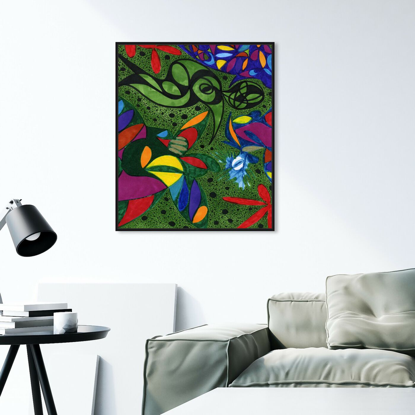 Hanging view of Beneath The Mangroves featuring abstract and shapes art.