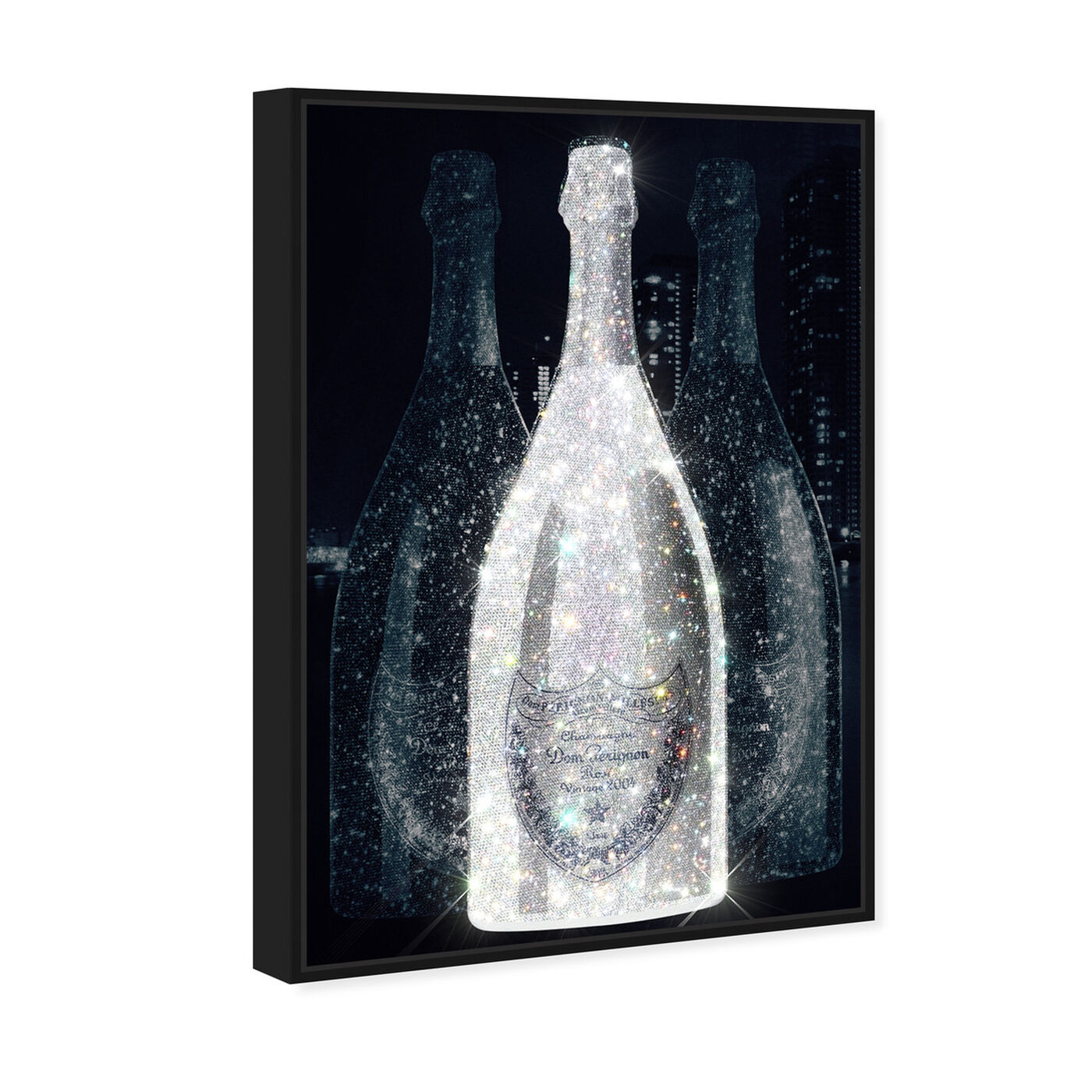 Angled view of Champagne Queen featuring drinks and spirits and champagne art.