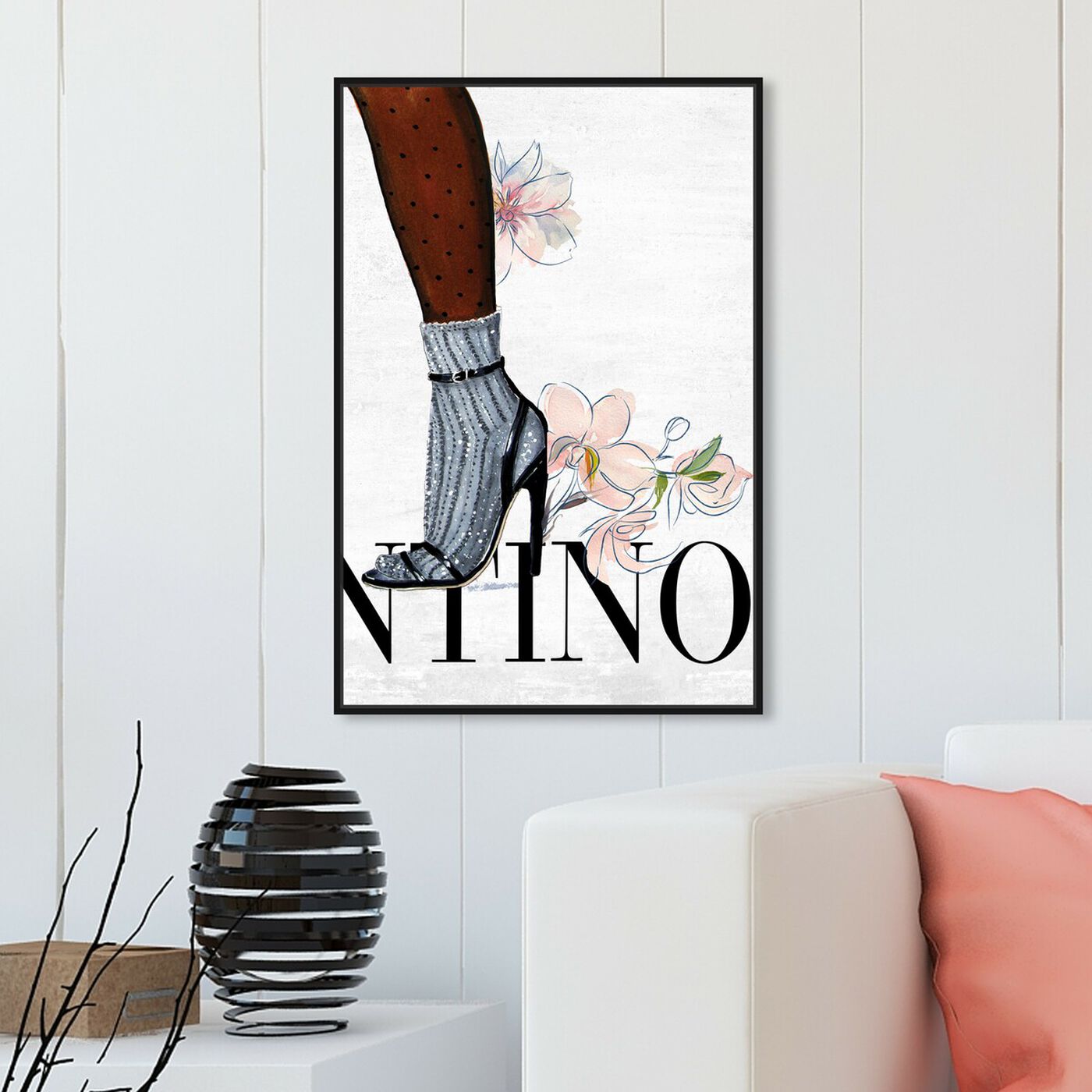 Hanging view of Walking Away II featuring fashion and glam and fashion lifestyle art.