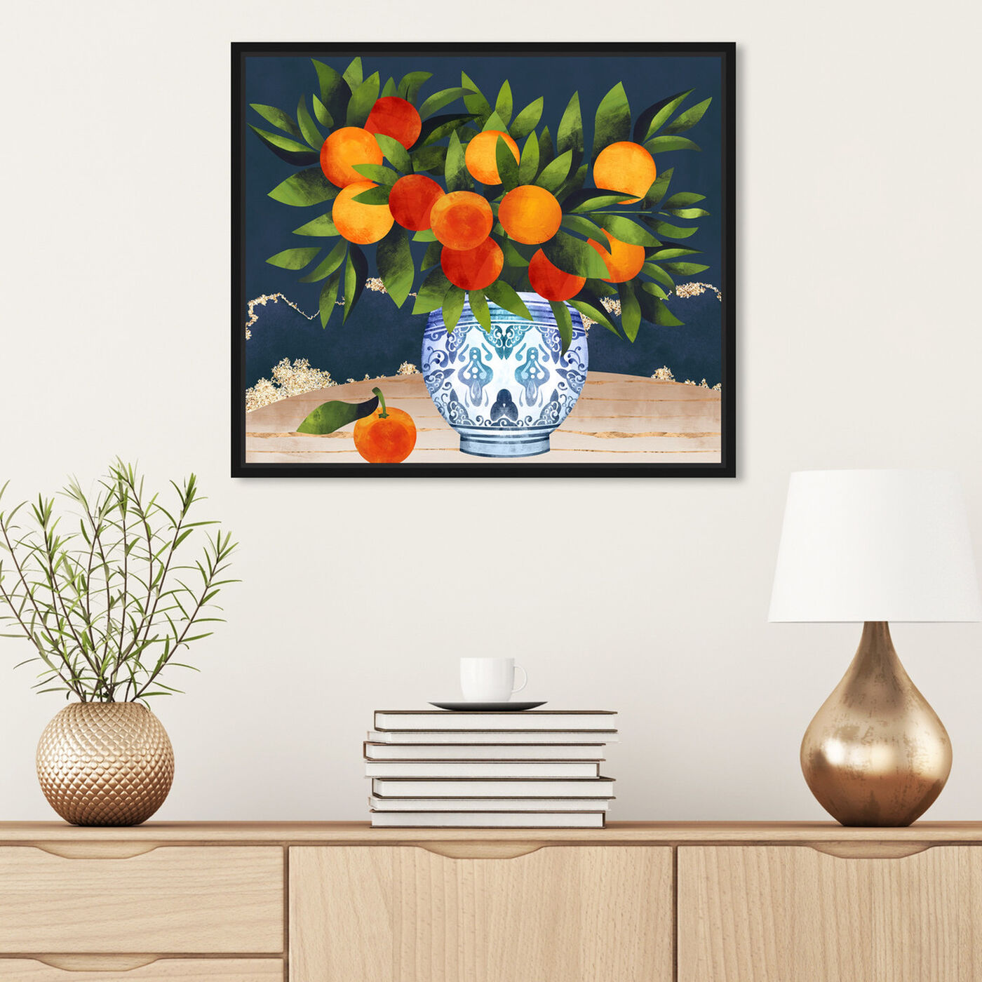 Hanging view of Fruits and Porcelain featuring food and cuisine and fruits art.