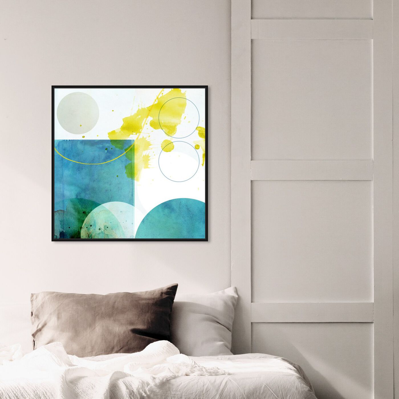 Hanging view of Lauren featuring abstract and geometric art.