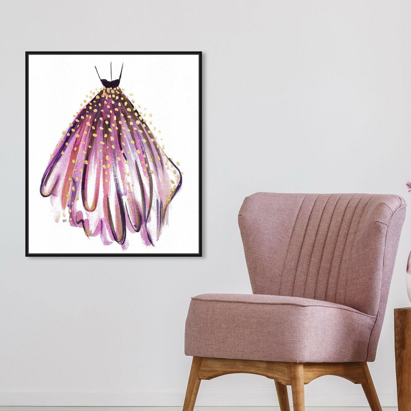 Hanging view of Purple Magic featuring fashion and glam and dress art.