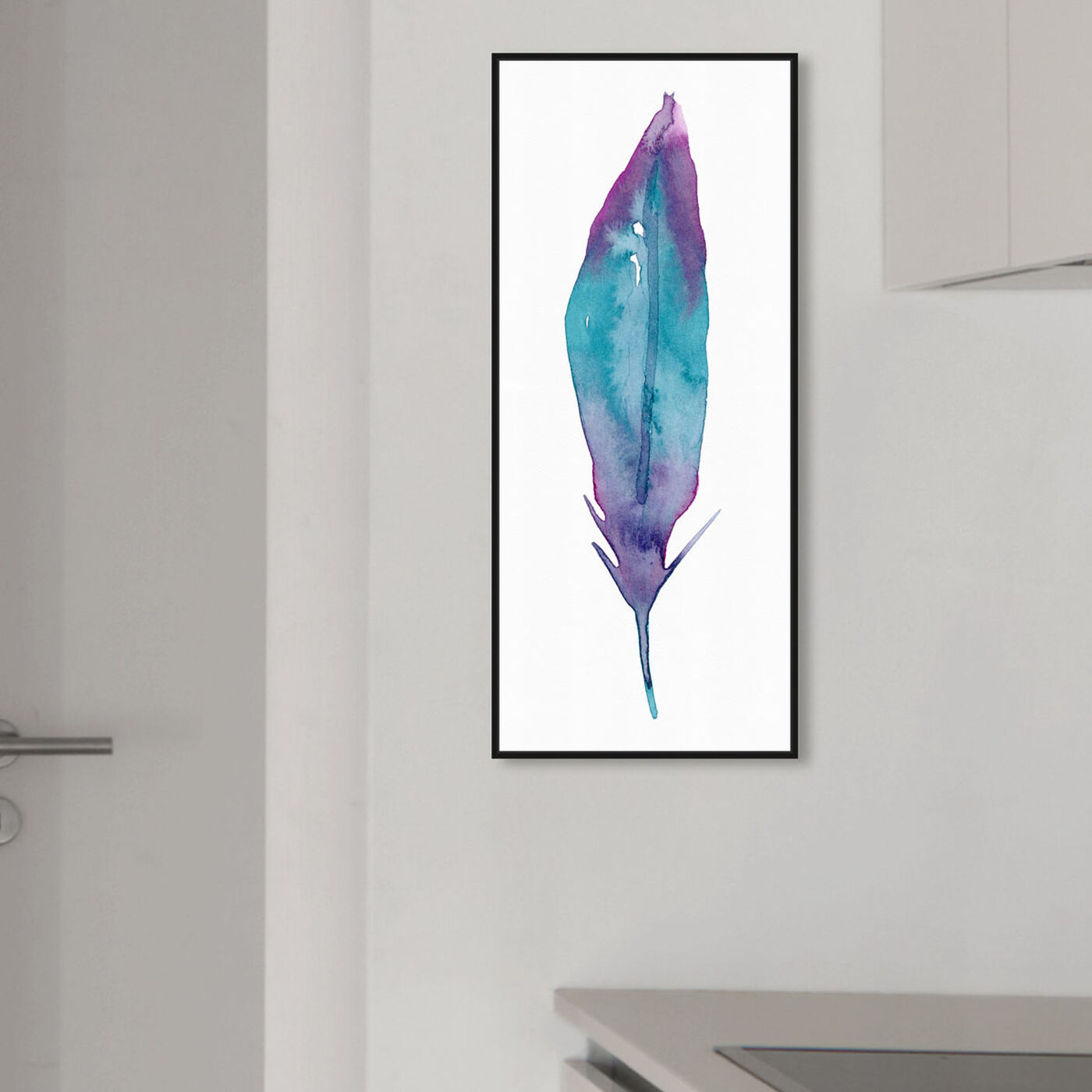 Hanging view of Nebulosa Feather featuring fashion and glam and feathers art.