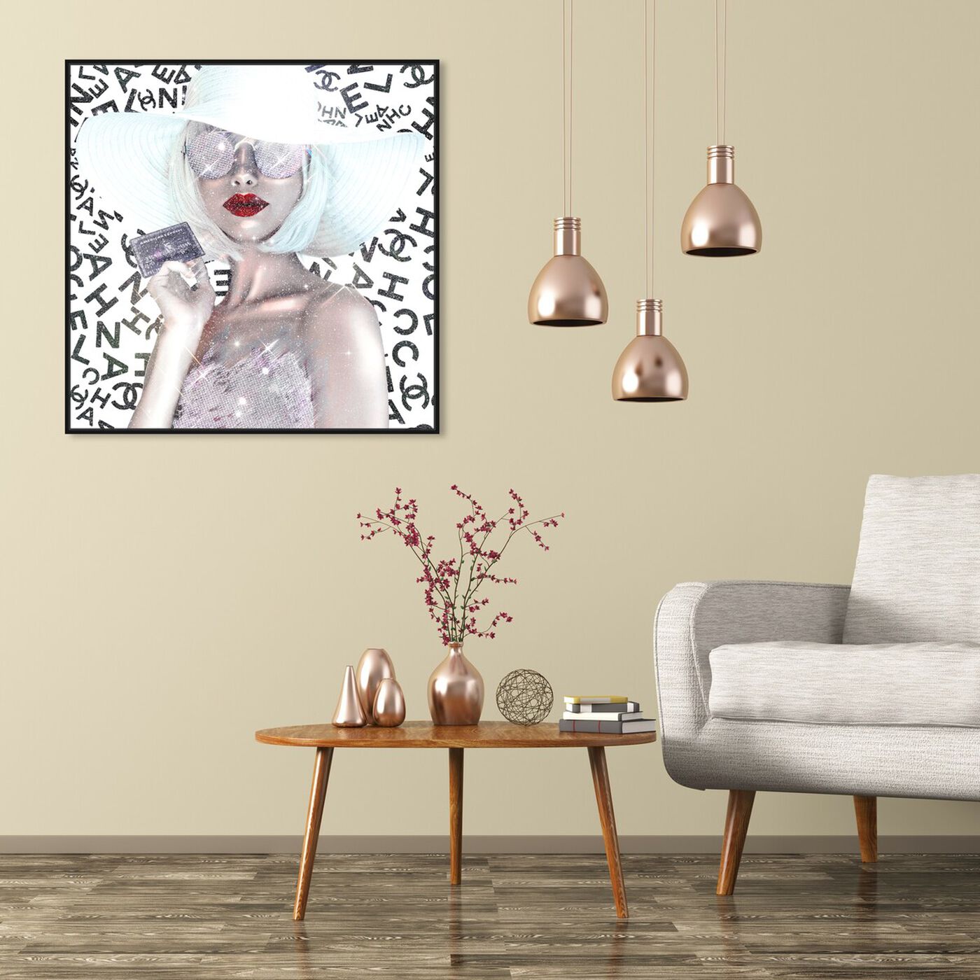Hanging view of Black Card is my Business Card featuring fashion and glam and accessories art.