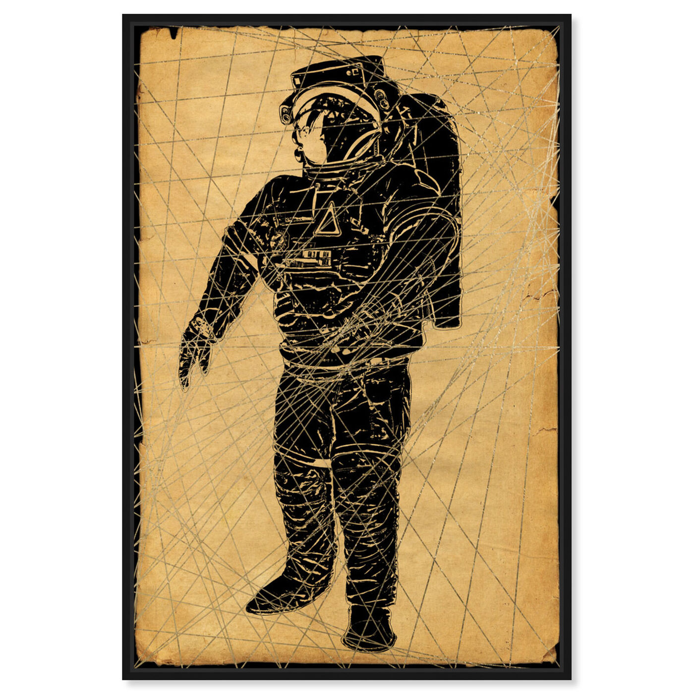 Front view of Spaceman Print featuring astronomy and space and astronaut art.