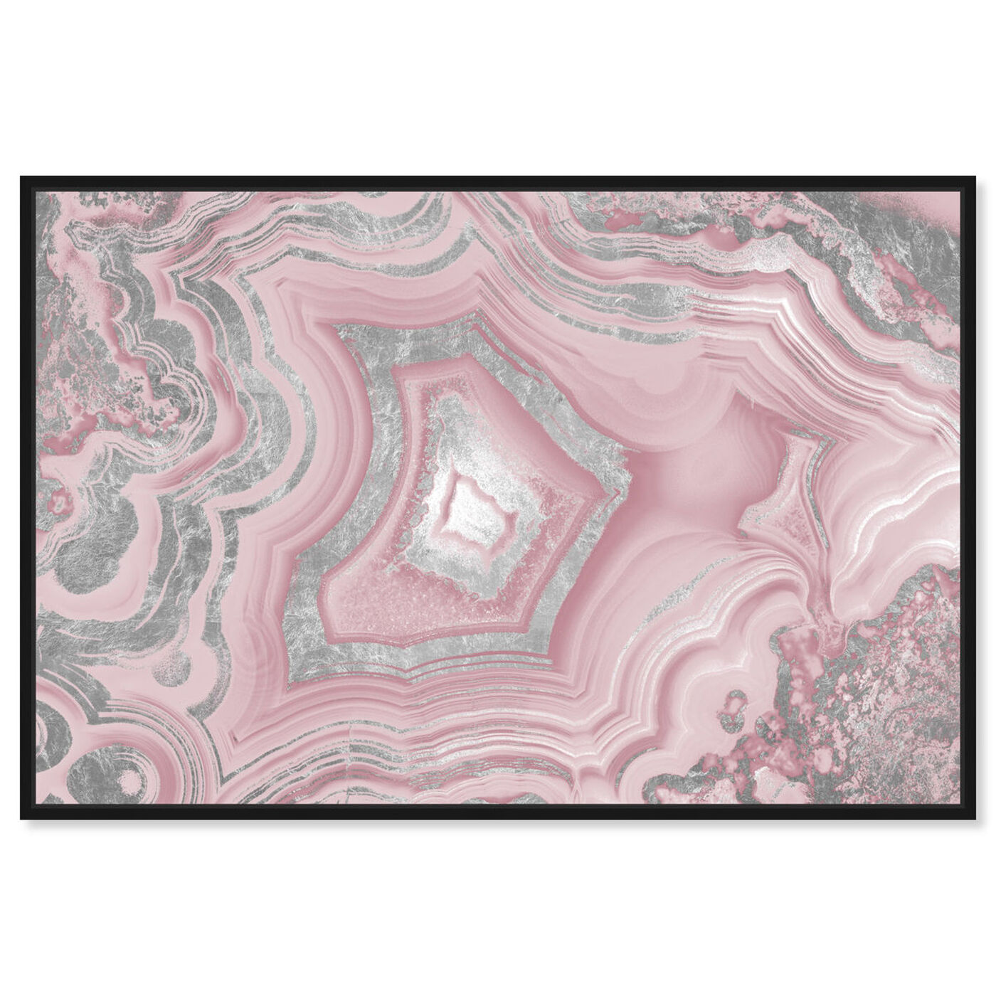 Front view of Dreaming About You Geode Blush featuring abstract and crystals art.
