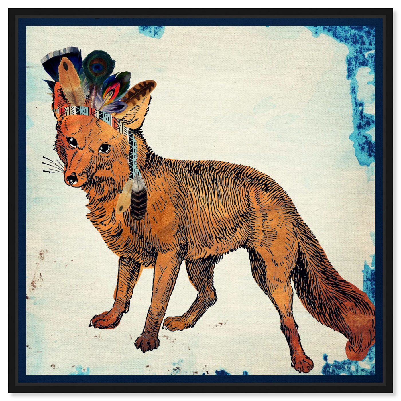 Front view of Wild Fox featuring animals and zoo and wild animals art.
