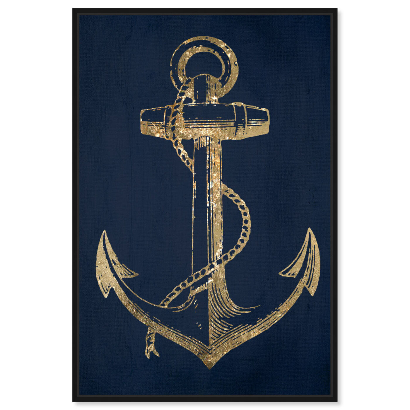 Front view of Gold Anchor featuring nautical and coastal and nautical watercrafts art.