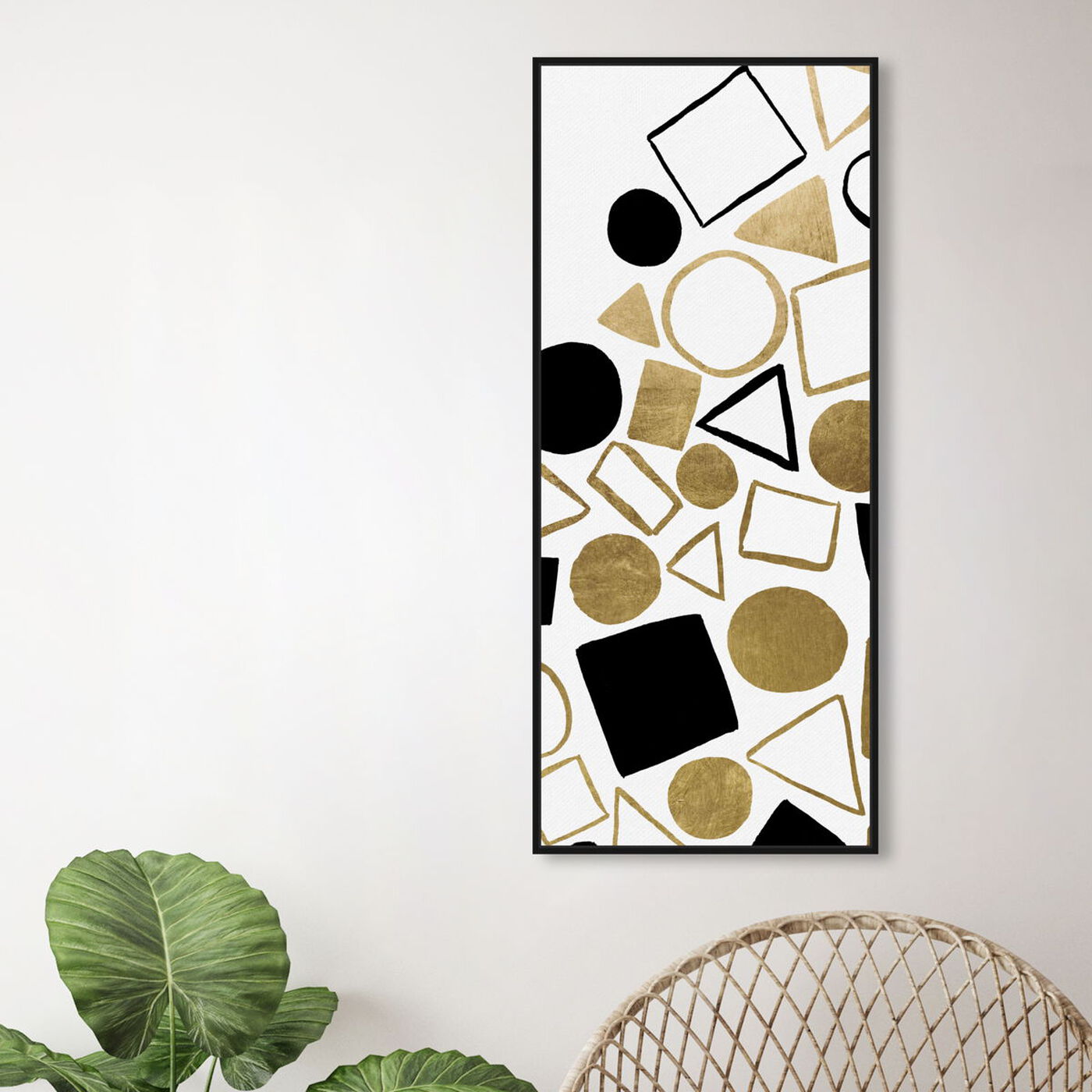 Hanging view of Geometric Game featuring abstract and geometric art.