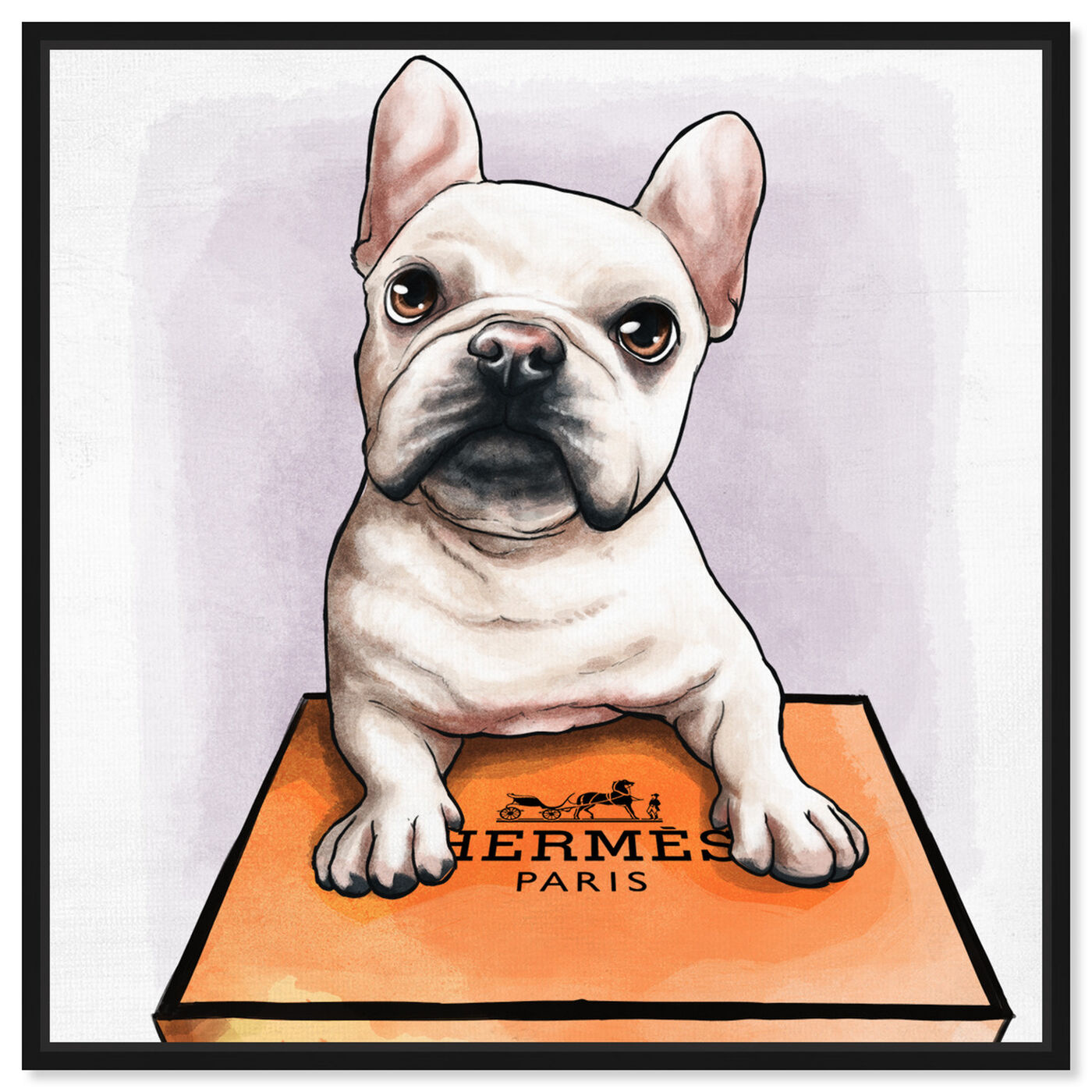 Front view of Treasure Box Frenchie featuring fashion and glam and fashion art.