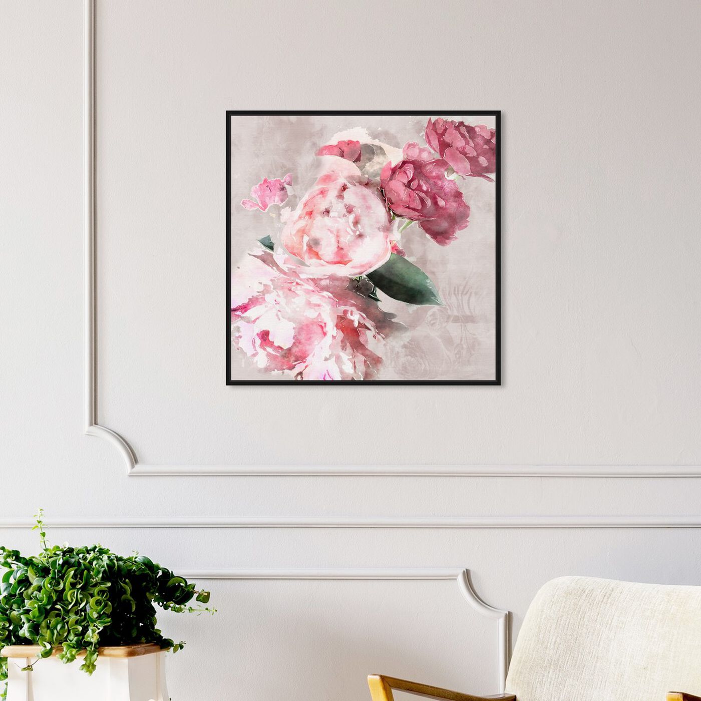 Hanging view of Soft Romantic featuring floral and botanical and florals art.