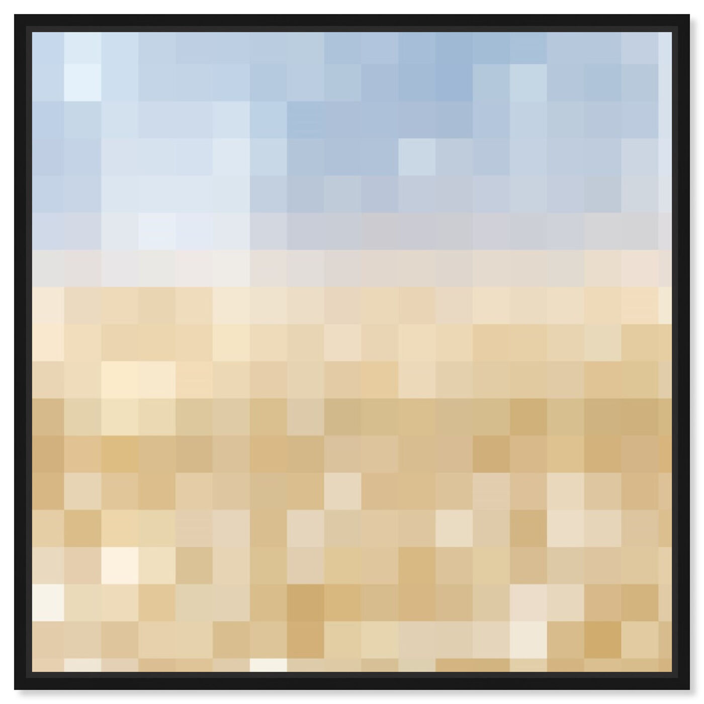 Front view of Raining In The Desert featuring abstract and geometric art.
